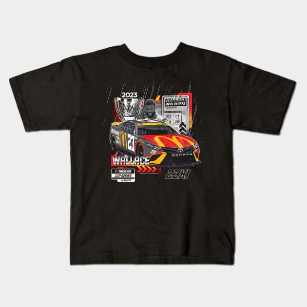 Bubba Wallace Series Playoffs Kids T-Shirt by art.Hamdan